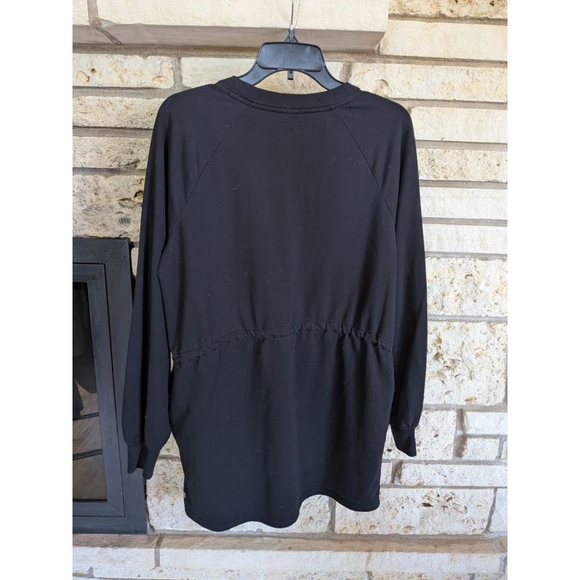 Women's Z by Zella Black Long Sleeve Drawstring Tunic Dress M - Picture 4 of 4